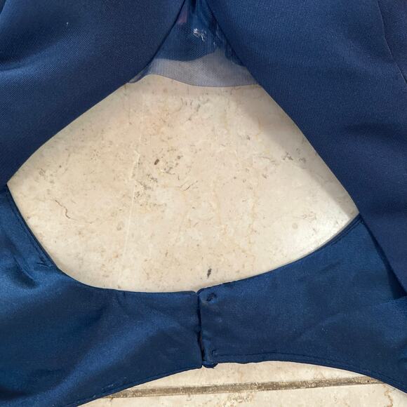 Chi Chi London 4 Blue Midi Skater Dress Tutu Gown Prom Formal Special Ocassion - Picture 8 of 12